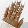 22-Piece Butterfly & Love Multi-Joint Ring Set