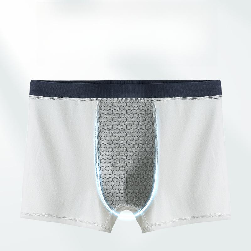 Men's Underwear Men's Plus Size Flat Angle Antibacterial Four Corner Pants Cool and Elastic Boxer Brief