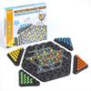 AIUAZA Triangle Chain Strategy Board Strategy Board Game for Kids Adult Party Family Game Triangle Rubber Band Geometric Chess Players Game, 6-8-12,