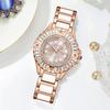 Imitation Ceramic Quartz Watch for Women Minimalist Rhinestone Dial Wristwatch