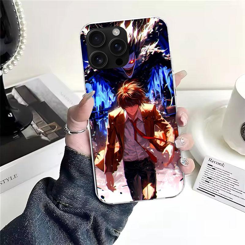 

N-Note D-Death Anime Ryuk Soft Phone Case For IPhone 11 17 Air 16E 16 Pro Max 15 + 14 Plus 13 Mini 12 Apple 7 SE 8 Fundas Coque iPhone 15 Plus