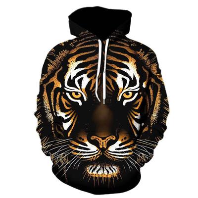 Autumn New Tiger Series Printed Sweatshirt 3D Sweatshirt Men's Loose Pullover Hoodie Sweatshirt