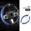RSQ1 Valve Stems Caps For Volkswagen VW Carbon Fiber Steering Wheel Trim Non Slip Durable Split Wheel Protector Passat B5 B5.5 2000-