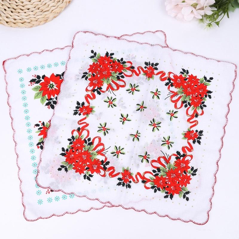 Soft Printed Cotton Handkerchief For Women and Girls Quick Drying Multipurpose Accessory Floral Handkerchiefs