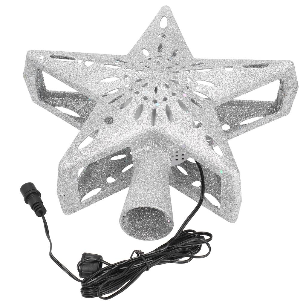 Christmas Tree Toppers LED Rotating Snowflake Projector Lights Christmas Tree Decoration