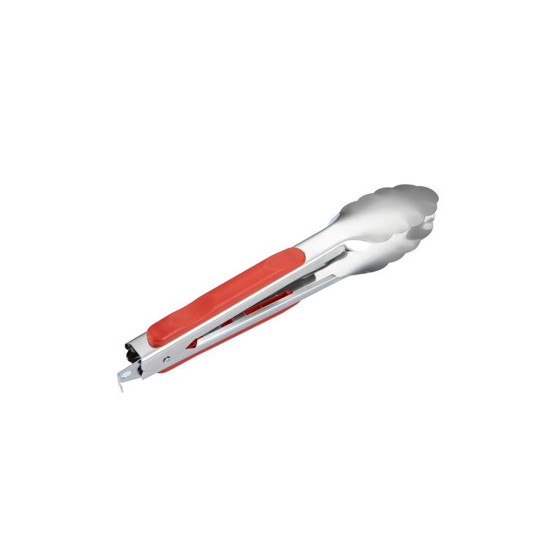 

Красная ручка Утолщенные кухонные щипцы из нержавеющей стали для выпечки и сервировки