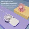 Mini Folding Hanging Neck Fan Foldable Hand-Held Fan Mini Folding Personal Fan, 3 Speeds Usb Charging For Travel Cooling Tool