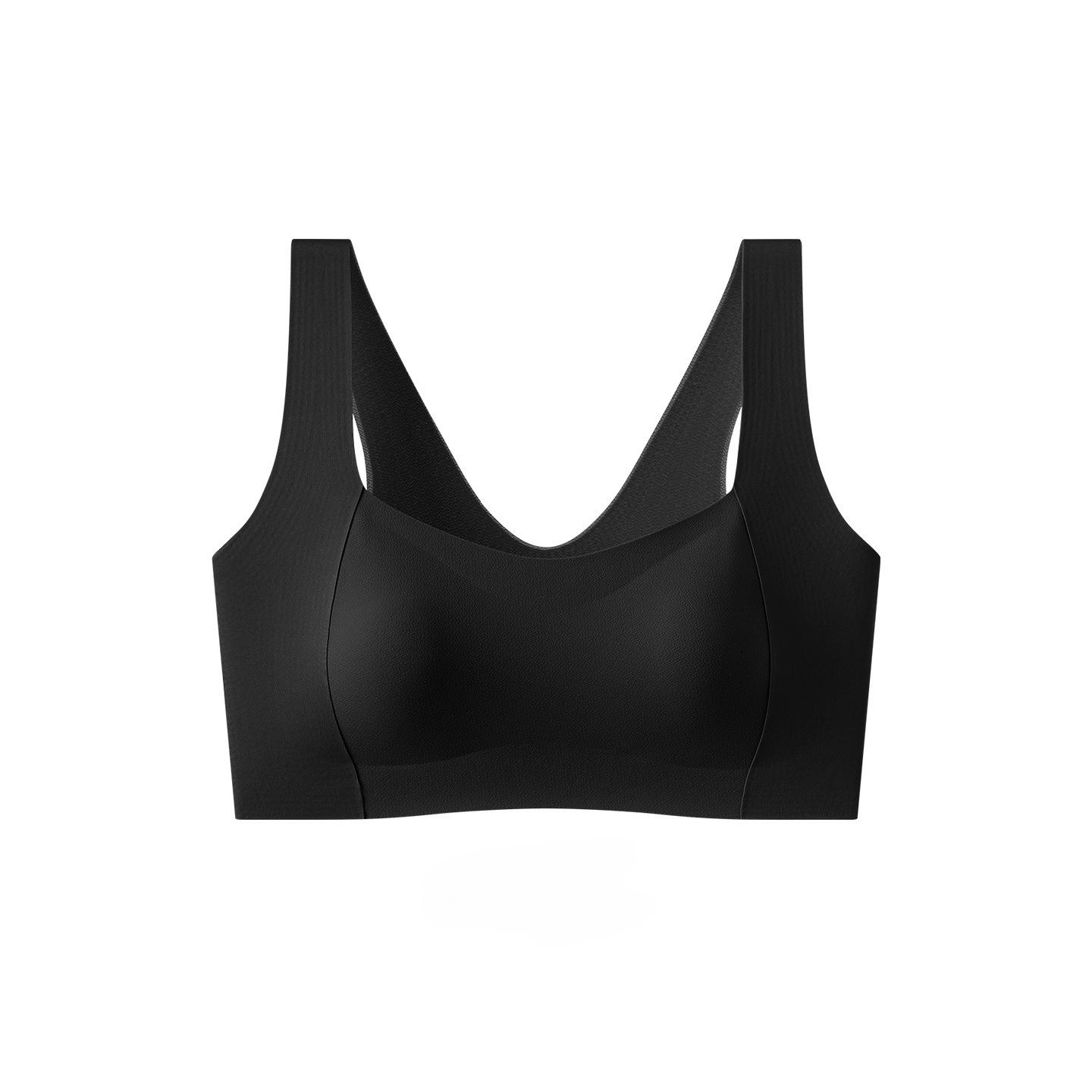 Double Lift Invisible Nude Seamless Bra, Wireless Anti-Sagging Side Support Tank Top Comfortable Push Up Lingerie for Women M