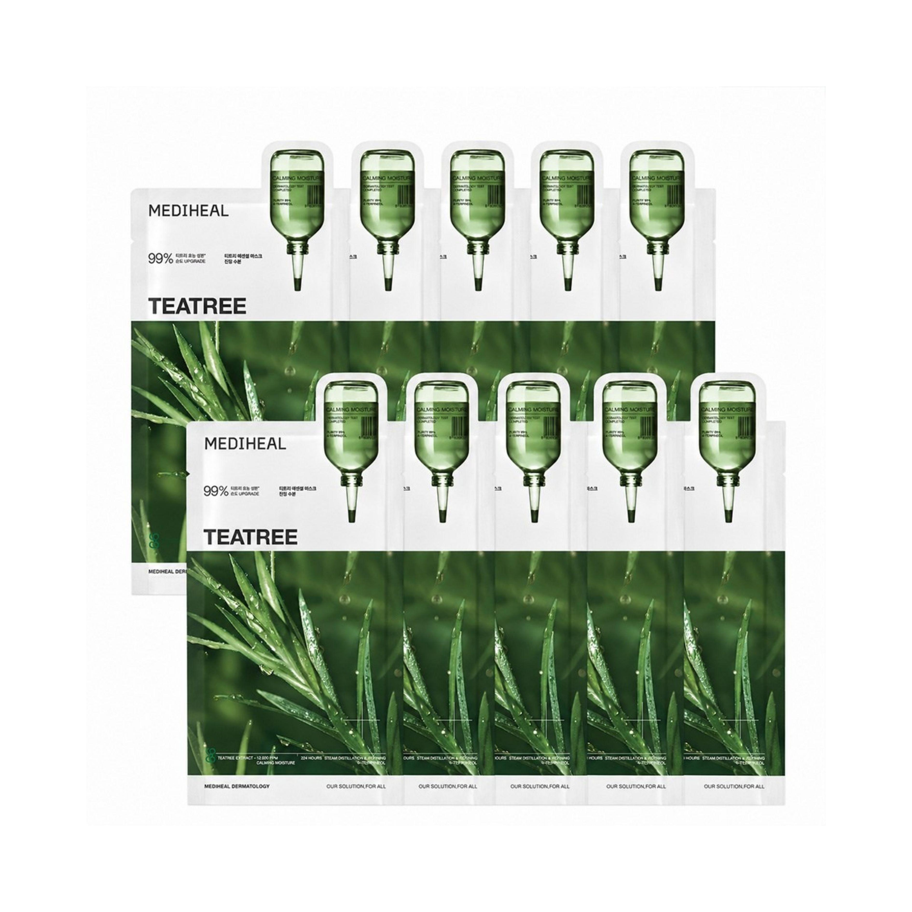 MEDIHEAL Tea Tree Essential Mask Soothing & Hydrating Sheet Mask 10 Sheets 10sheets