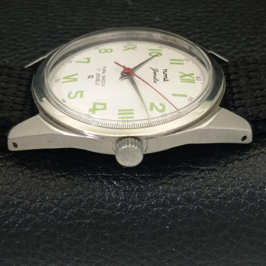 USED AUTHENTIC HMT JANATA MENS HAND-WINDING INDIAN WHITE DIAL WATCH A430086-2 R101-a430086