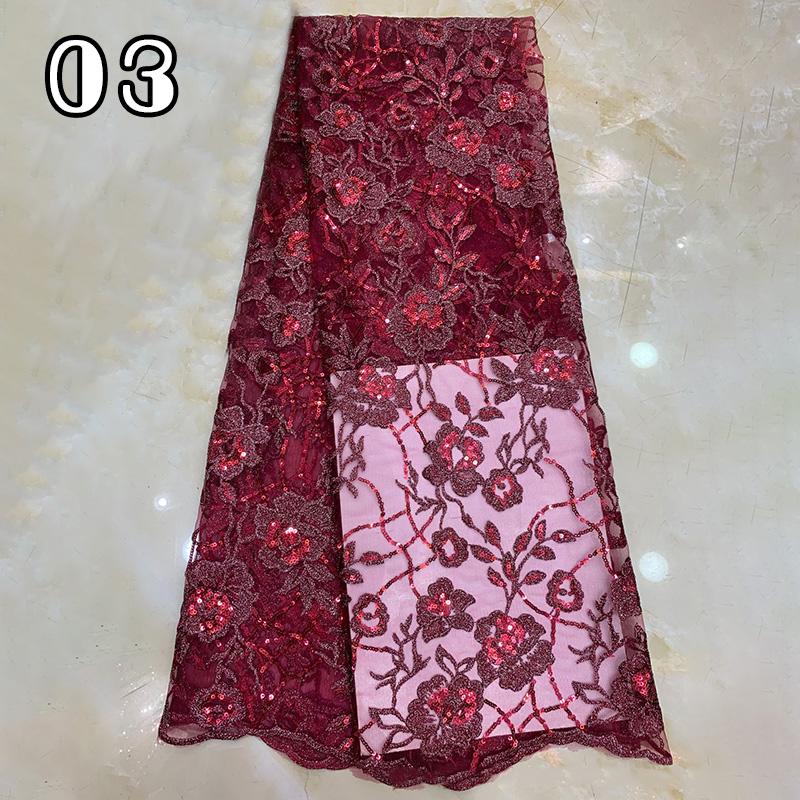 91*130cm Sequin Tulle Lace Fabric High Quality Groom Nigerian Embroidery African Lace Fabric For Diy Sewing Evening Party Dress