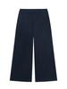 GLOWNY G Belted Linen Wide Pants (Navy)