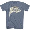 American Classics Ferris Bueller's Day Off Save Ferris Flag T Shirt Blue