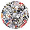 50 William Tell Penguin Stickers, AI Dance Emoticons, Abstract Helmet Phone Decals,  Sheets