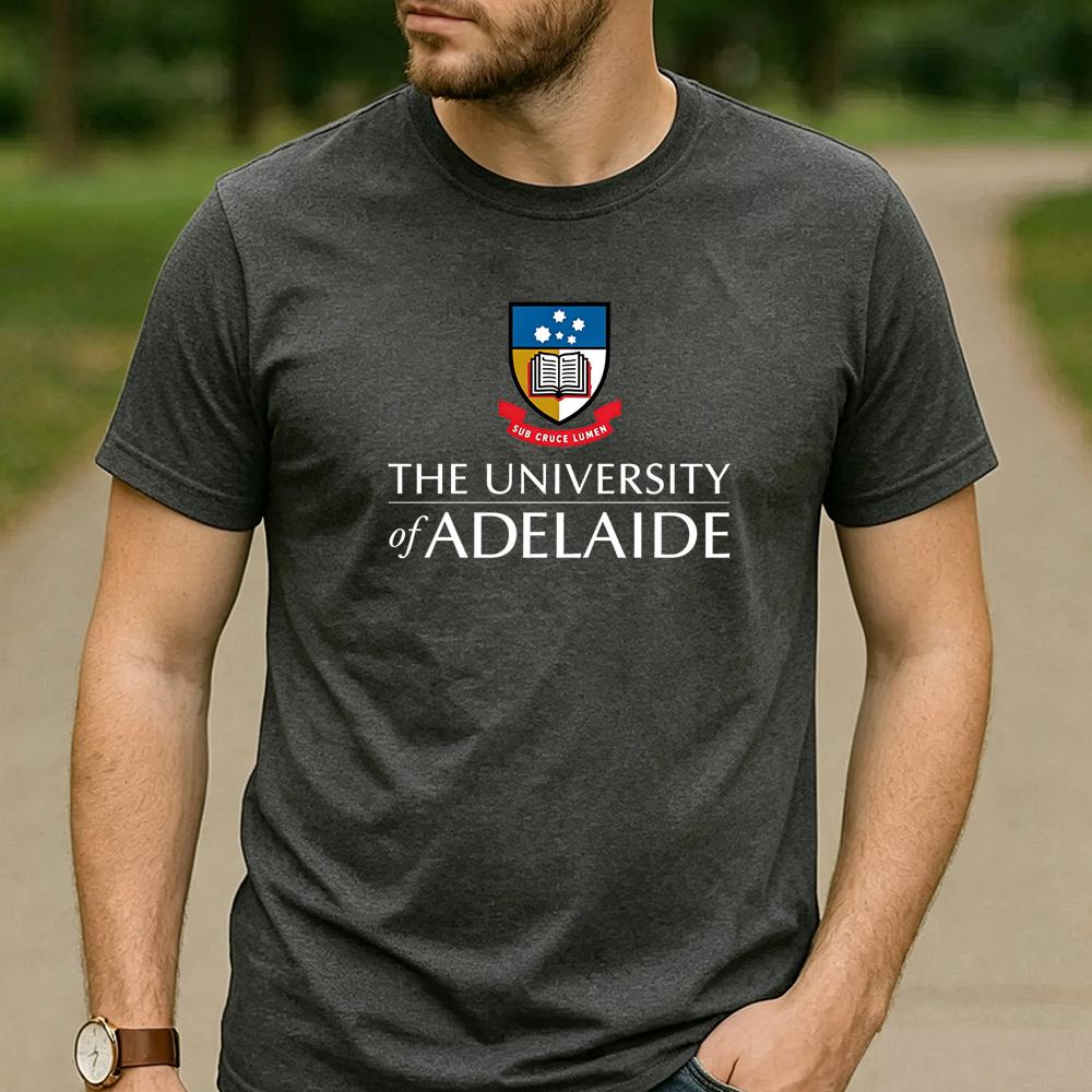 Vintage Retro The University of Adelaide Logo Cotton Graphic T Shirt Unisex Short Sleeve Alumni Graduate Holiday Tee