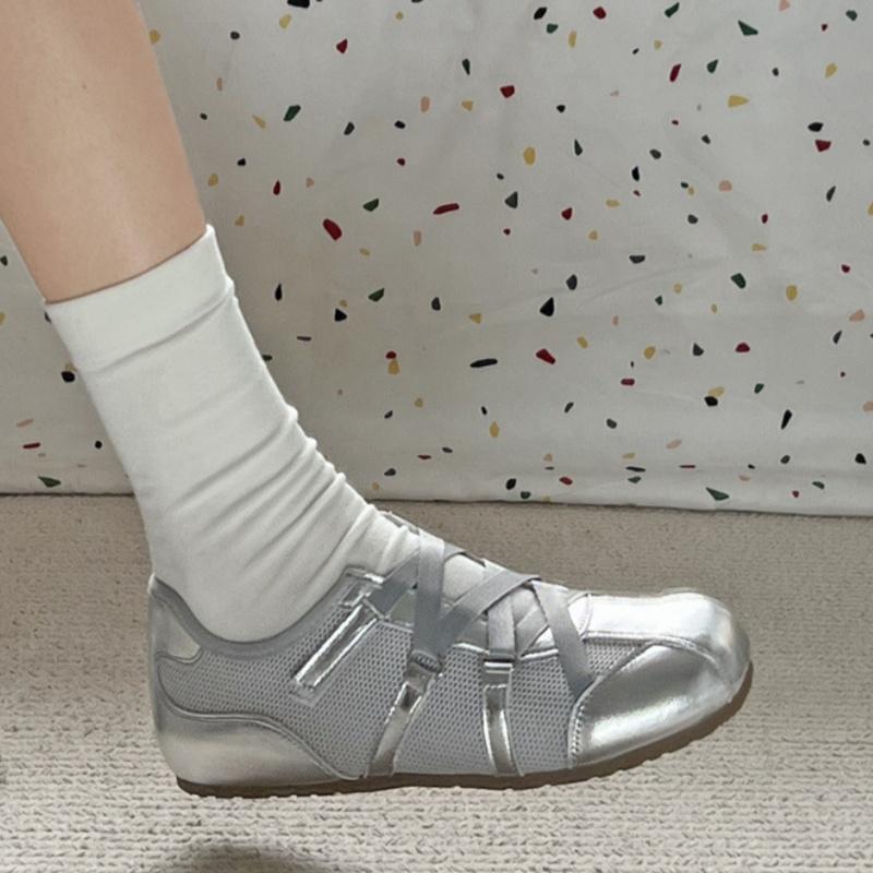 Flats Women Ballet Dance Shoes 2025 Fashion New Designer Sneakers Breathable Soft Leisure Flat Women Shoes Zapatos De Mujer