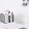 5/7 Segment Mesh Desk Organizer Adjustable Black Iron Bookshelf Vertical Office File Rack Mesh File Folder Stand Sorter