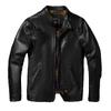 Chinese Size Classic Vegetable Tanned Batik Natural Horsehide Men Leather Jacket Heavy First Layer Genuine Leather Jackets Slim Short