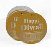 Inkdotpot 100 Pack Happy Diwali Favor Paper Tag Craft Real Gold Foil Hang