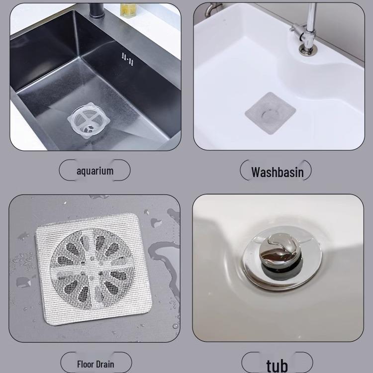 Disposable Drain Filter Net: Anti-Hair, Anti-Insect Floor Drain Sticker for Bathroom Sinks