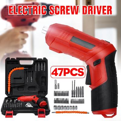 Mini 10/47 Pcs USB Rechargeable Electric Screwdriver Power Cordless Electric Drill Set Screw Driver Li-ion Battery New