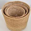 Nordic Rattan Jute Flower Basket - Indoor Tabletop Handmade Decorative Pot
