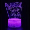 Minecraft Creeper 16 Led 3D Night Light For Kids + Remote Control