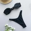 Bandeau Noué Bikini Brésilien Taille Haute Maillot de Bain Femme Maillot de Bain Deux-pièces Ensemble Bikini Maillot de Bain Maillot de Bain Swim