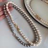 New Elegant Multi-layer Pearl Sweater Chain Necklace - Light Luxury Pendant for Women