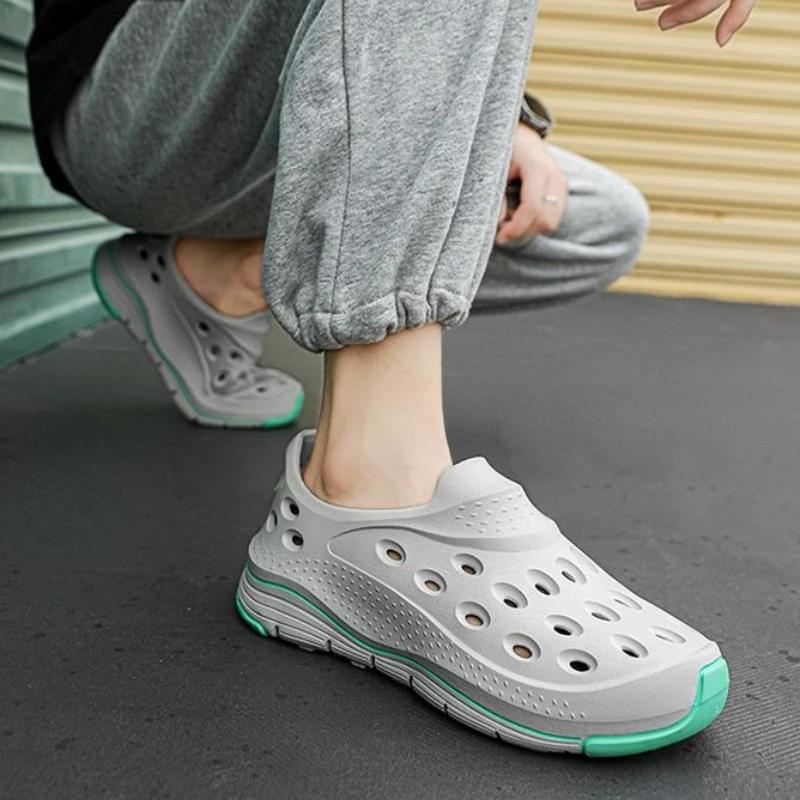 Fashion Hole Man Sandals Sports with Platform Original Wholesale Luxury Designer New Summer Low Price Eva 2025 Styles Buy Shoes for Men