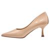 Zhuoshini 2026 New Spring Women's Pointed Toe High Heels French Style Thin Heel Professional Nude Pumps