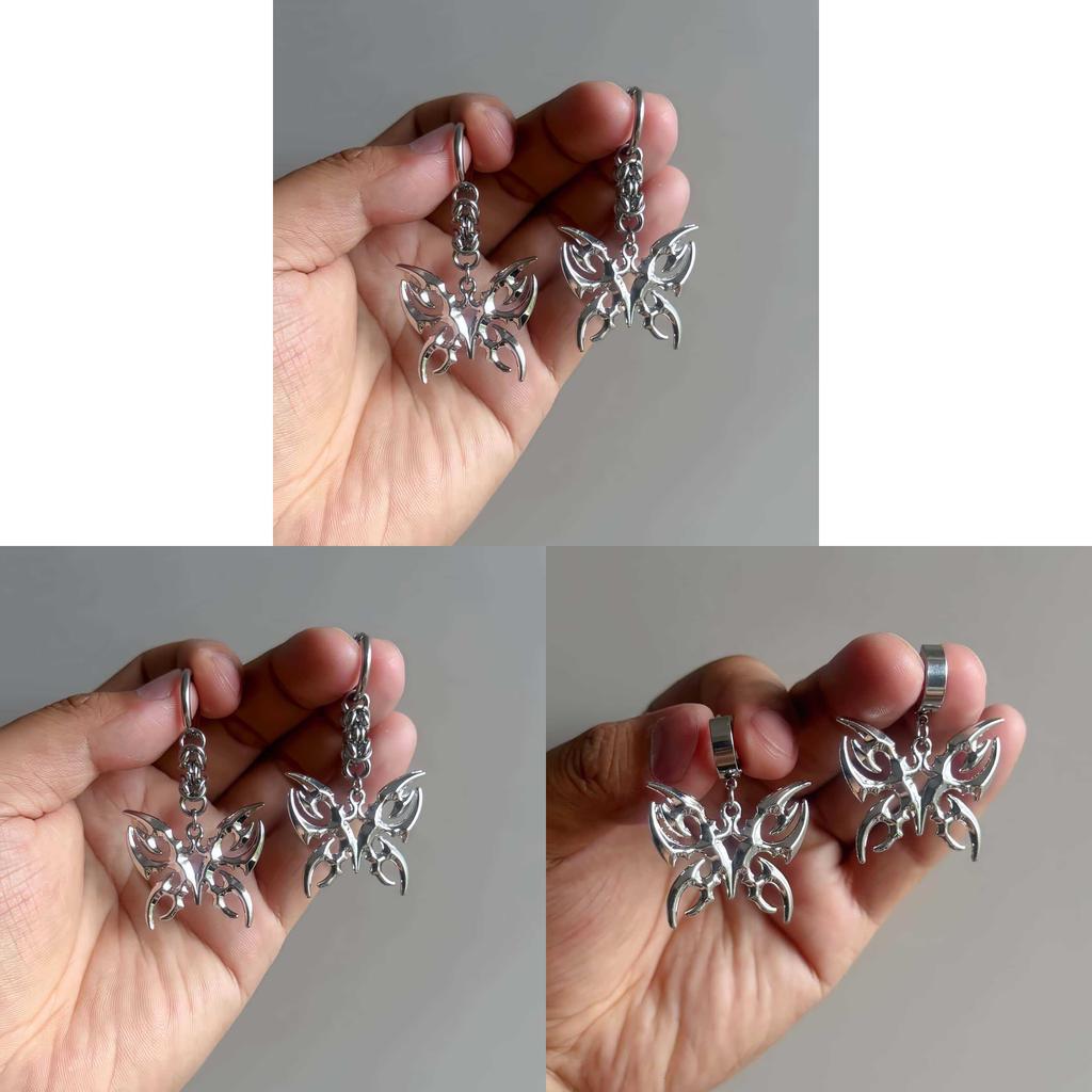 Modern Steel Hollow Heart Shaped Hoop Earrings With Electroplated Finish For Girls