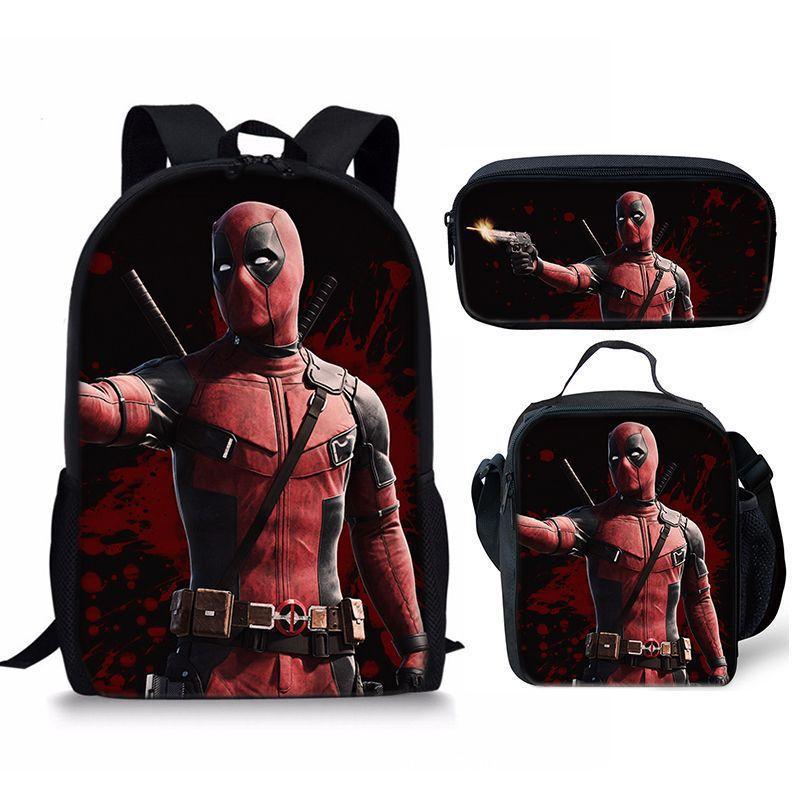 Backpack Satchel Pencil Case Three-Piece Set Student Schoolbag Cartoon Children'S Backpack