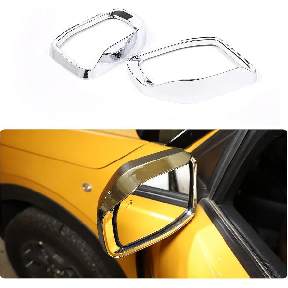 TOYCIDFG Sideview Mirror Rain Eyebrow Frame Cover Trim Compatible with Ford Maverick 2022 2023 2024 2025, Car Exterior Decoration Accessories 2Pcs
