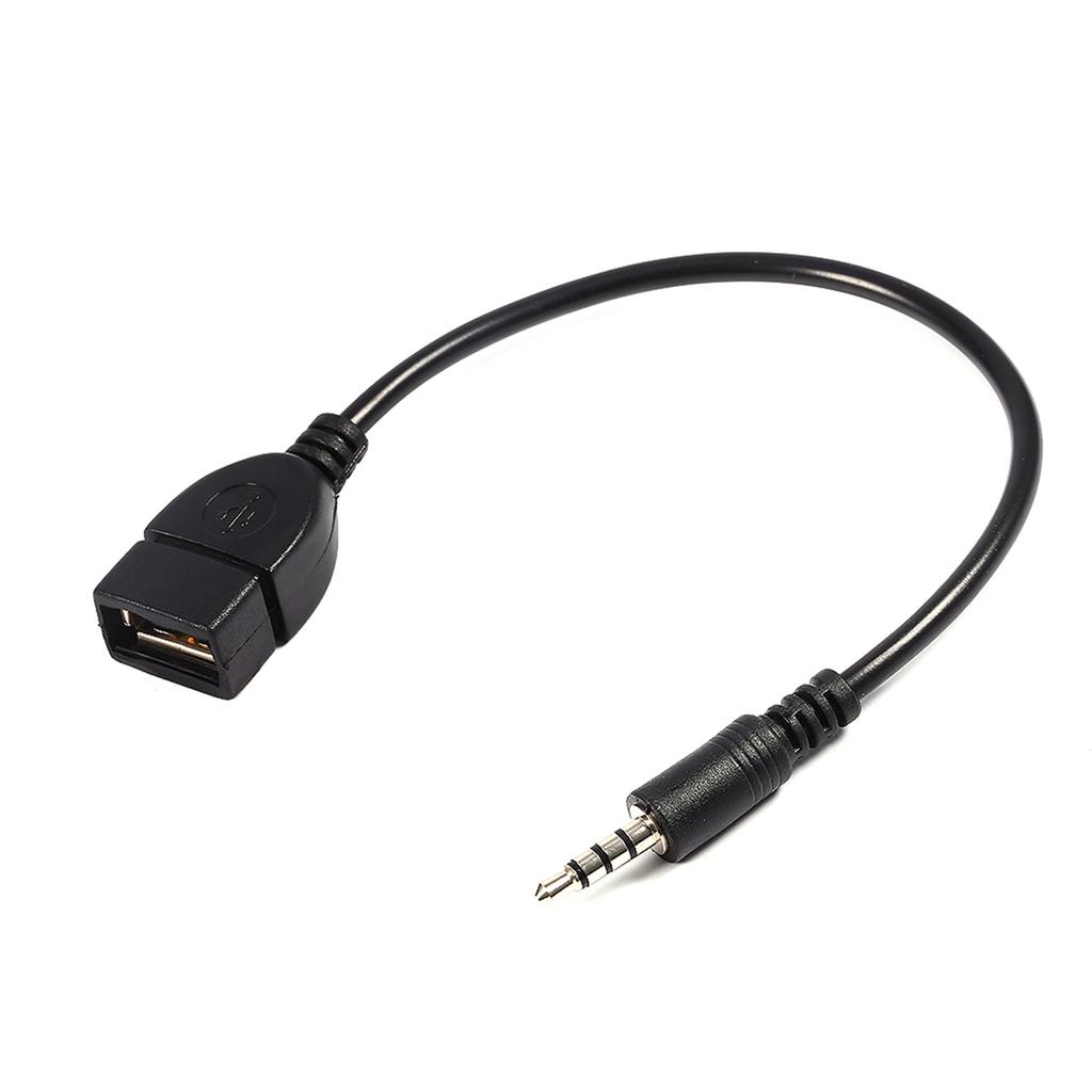 Cablu adaptor convertizor 3,5 mm mufă audio AUX masculin la USB 2.0 tip A mamă OTG