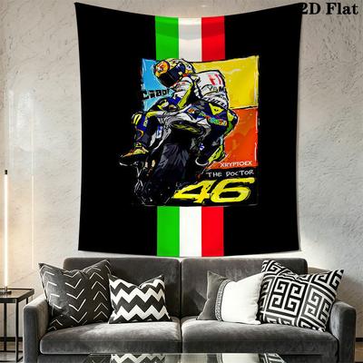 Rossi Force Wall Tapestry Aesthetic Wall Hanging Printed Fabric Blanket Decorative Tapestries for Bedroom Living Room Home Decor