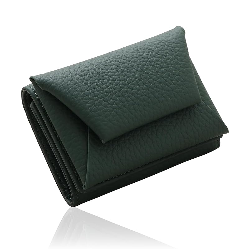 

[KNUTe] genuine leather tri-fold mini wallet ladies wallet trifold card holder Skimming prevention coin purse compact cute Fashionable small size