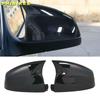 Carbon Fiber Look Black Rearview Side Mirror Cover CapsFor BMW 5-Series E60 E61 LCI Sedan 2008 2009 2010