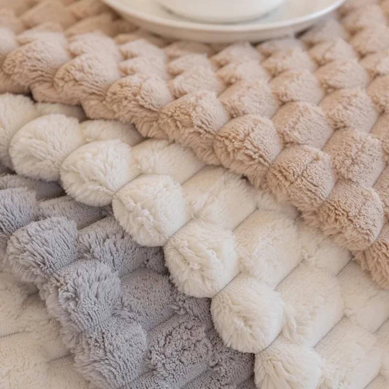 Nordic Sofa Cover Living Room Thicken Plush Couch Mat Non-Slip Universal Sectional L Shape Sofa Slipcovers Towel Protector Home