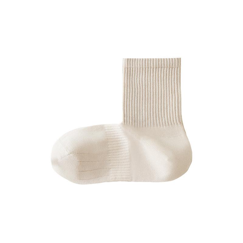 

Женские осенние носки под прямым углом 90 градусов 7A антимикробные дезодорирующие плетеные дышащие средней длины 1 pair бежевый