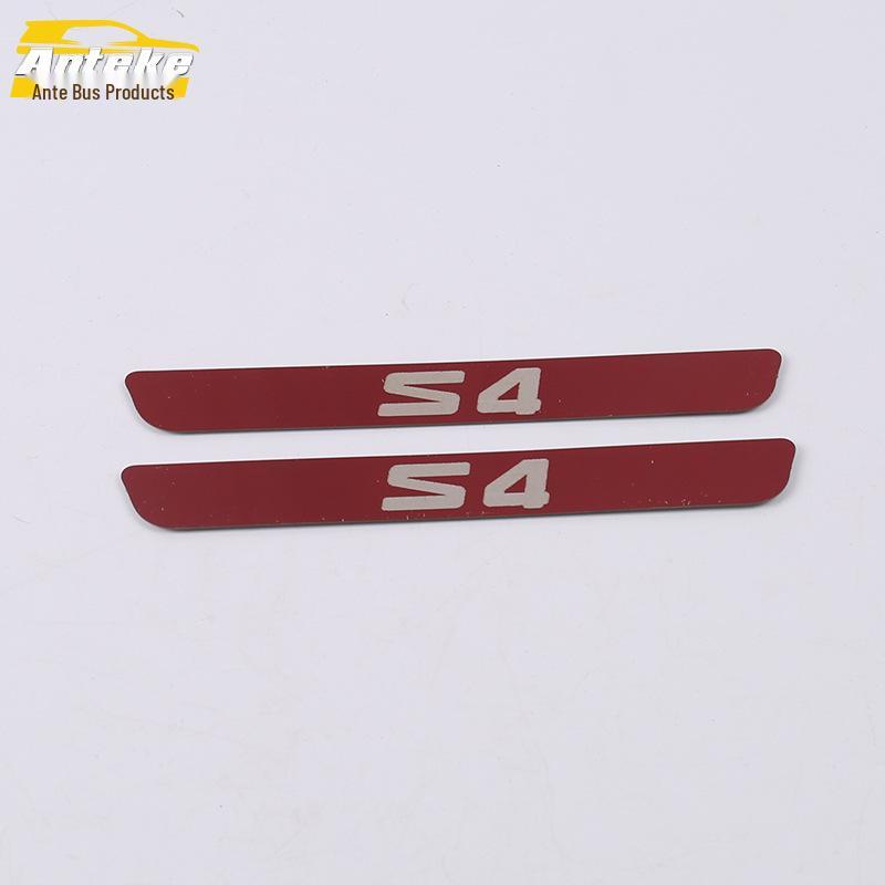 19 S4 Rear Bumper Bright Strip and Tailgate Trunk Protection Pedal - Stainless Steel Car Sticker Accessories