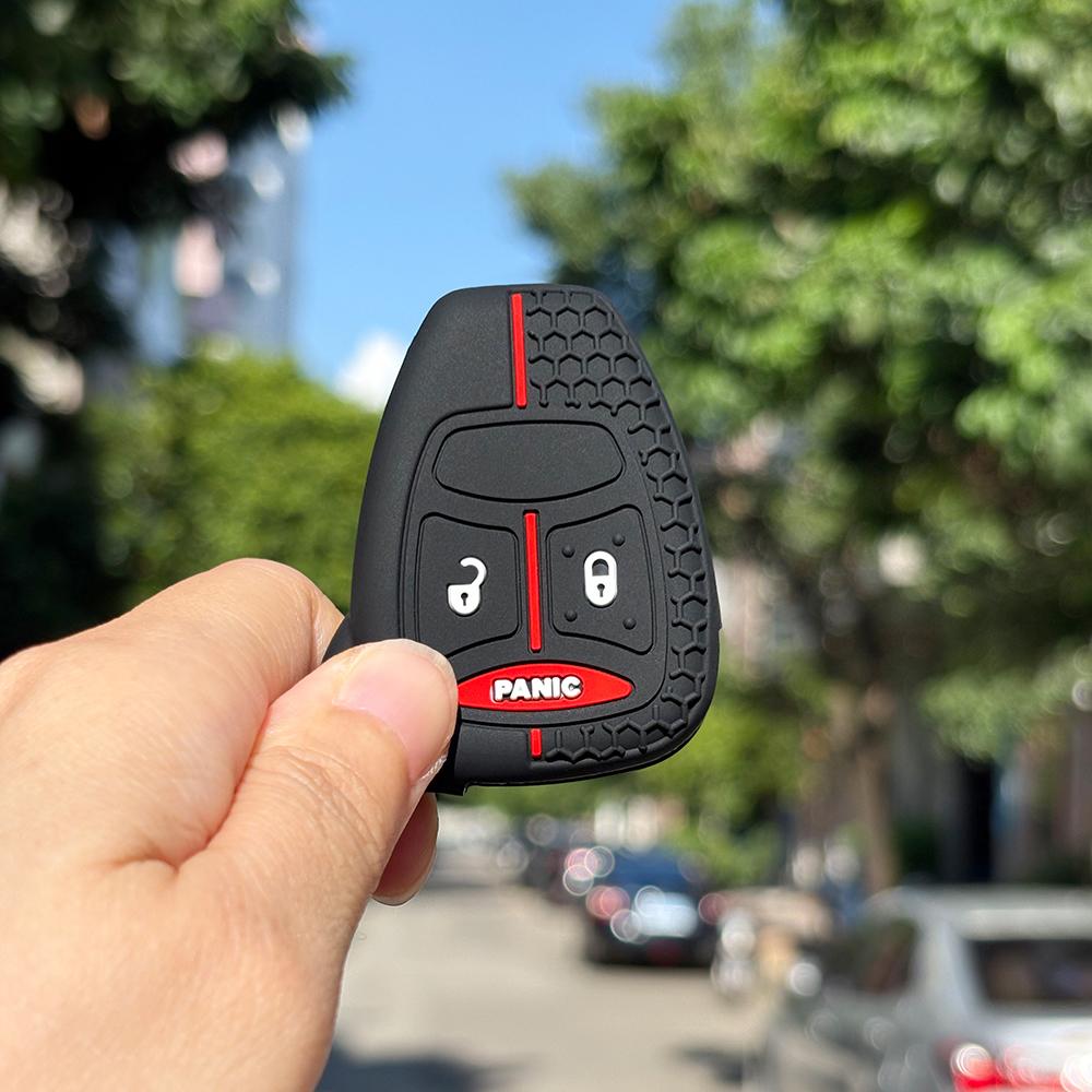 Car Key Caps Case Cover With Keychain Holder For Jeep Grand Cherokee Patriot Compass For Dodge Avenger Caliber For Chrysler 300c