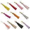 Handmade Tassels Keychain Bag Charm Stylish PU Leather Tassels Keychain Pendant With Metal Rings For Secure Attachment