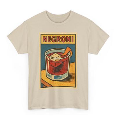 Negroni Cocktail T-Shirt: Retro Comic Graphic Tee, Bartender Gift
