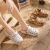 Adults Casual Solid EVA Sandals Summer Air Hole Deodorant Outdoor Shoes Big Platform Soled Beach For Women Men Couple Lovers