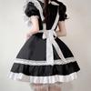 Sweet Maid Outfit Women Anime Maid Costume Fancy Dress Cosplays Costume Maid Dress with Sock Headwear Apron Bustel