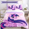 Twilight Sparkle 3pcs Bedding Set Duvet Cover Closure Includes 1 Duvet Cover & 2 Pillowcases for All Seasons Bedroom Home Dorm Decor