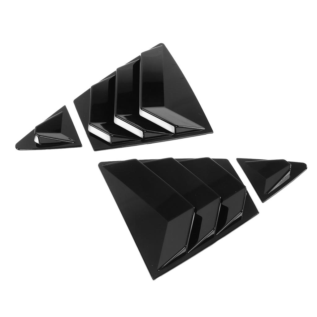 4-teiliges Set Heckseitenfenster Lamellenabdeckung Zierleiste Glänzend Schwarz Ersatz für Corolla 2019–2021