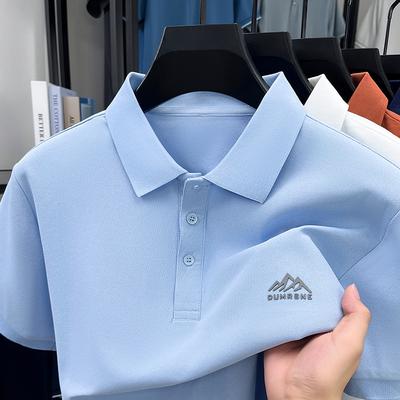 Summer Men's Polo Shirt Short-sleeved Lapel Casual Versatile Breathable Cool T-shirt