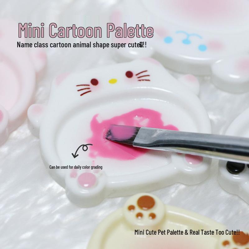 Mini Cute Pet Nail Art Color Mixing Palette